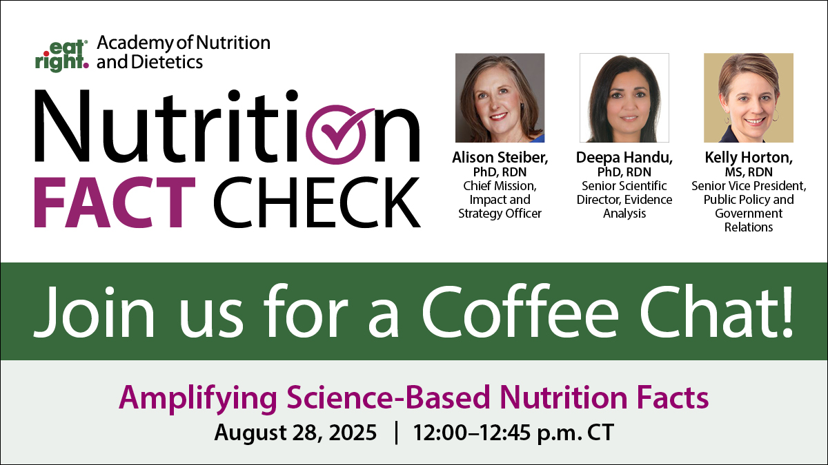 Nutrition Fact Check Coffee Chat Promotion