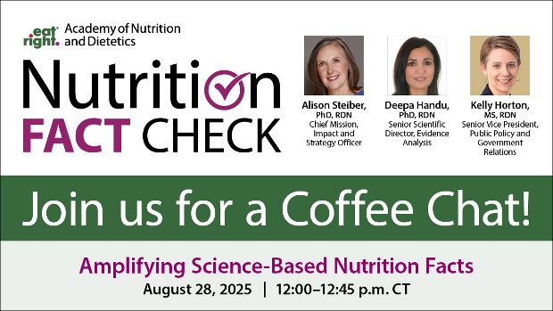 Nutrition Fact Check Coffee Chat Promotion