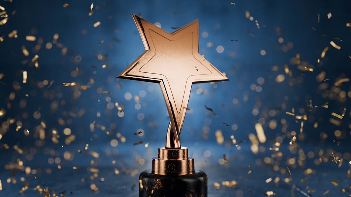 Standing Trophy with Star