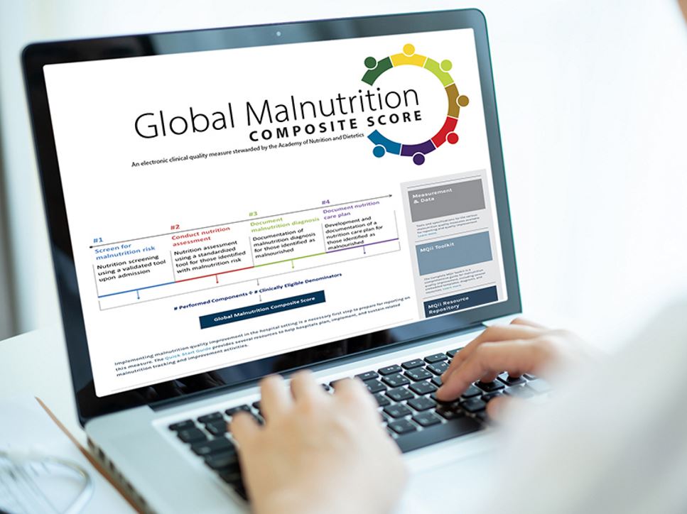 computer screen showing Global Malnutrition Composite Score logo