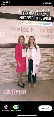 An Instagram picture of Mary Pat Hughes and a dietetic intern at Pace University