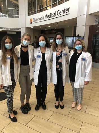 Interns Standing in the Lobby of the Overlook Medical Center