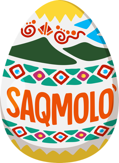 Image of an egg with colorful decorations.