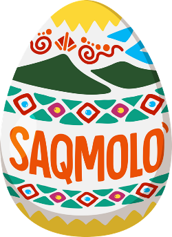 Image of an egg with colorful decorations.