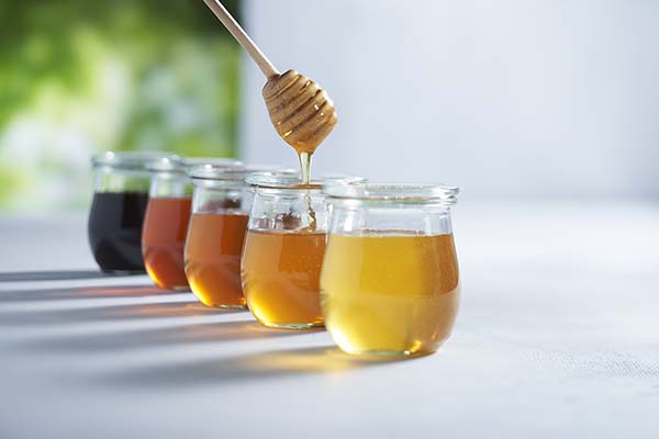 Varietals of Honey in Small Jars