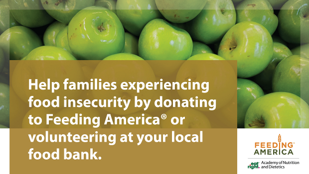 Feeding America fundraiser with Academy of Nutrition and Dietetics