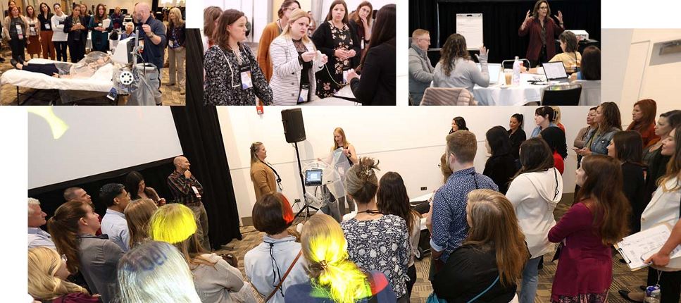 Collage of hands-on workshop photos