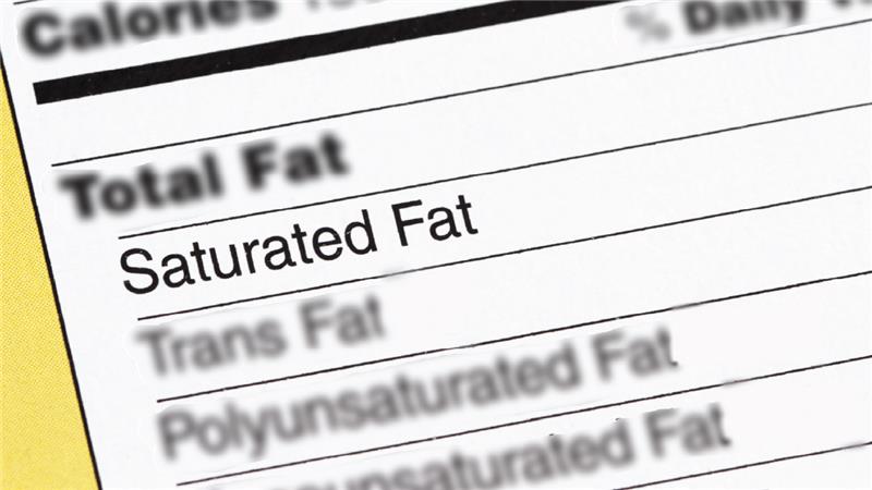 Saturated Fats on a Nutrition Facts label