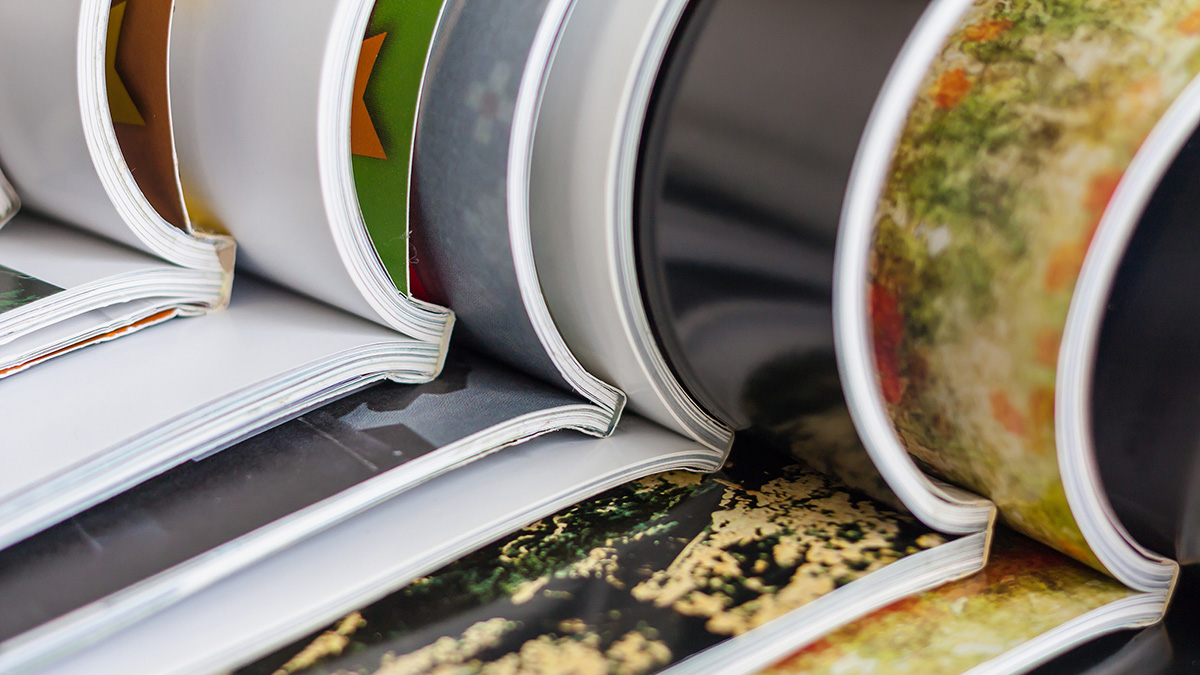 Professional Development and Publications - picture of a stack of journals