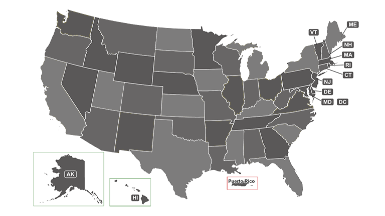 map of the United States