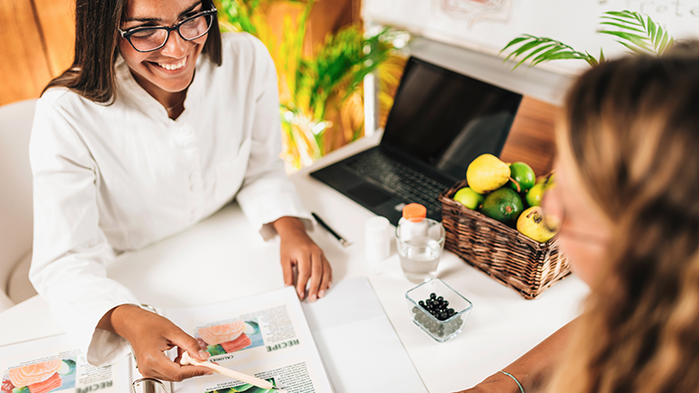 dietitian consulting with a patient