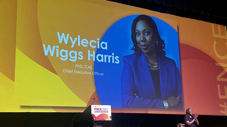 Remarks from Academy CEO Wylecia Wiggs Harris, PhD, CAE during the Member Showcase