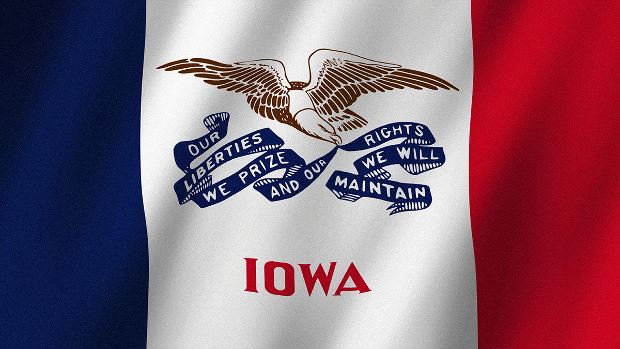 State flag of Iowa, where Academy members advocated to maintain dietetic licensure in the state.