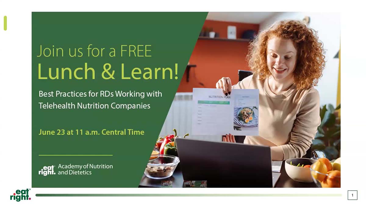Best Practices for RDs Working with Telehealth Nutrition Companies