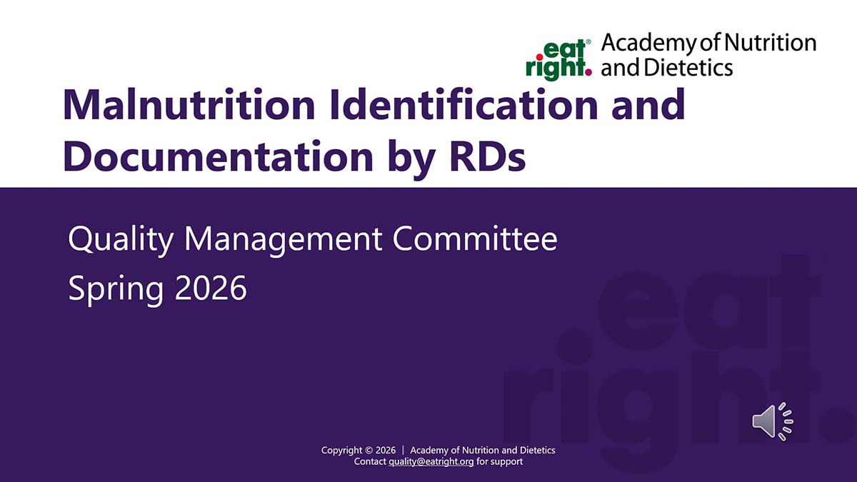 Malnutrition Identification and Documentation