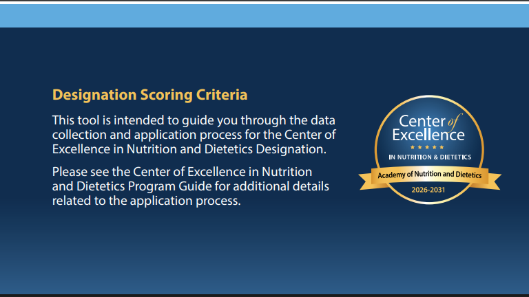 Designation Scoring Criteria